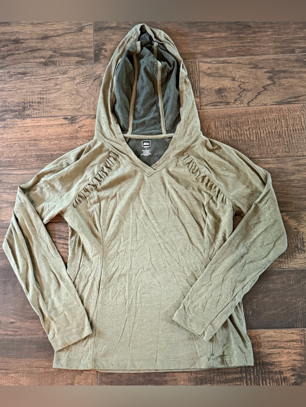 REI Green Lightweight Hoodie Sz L